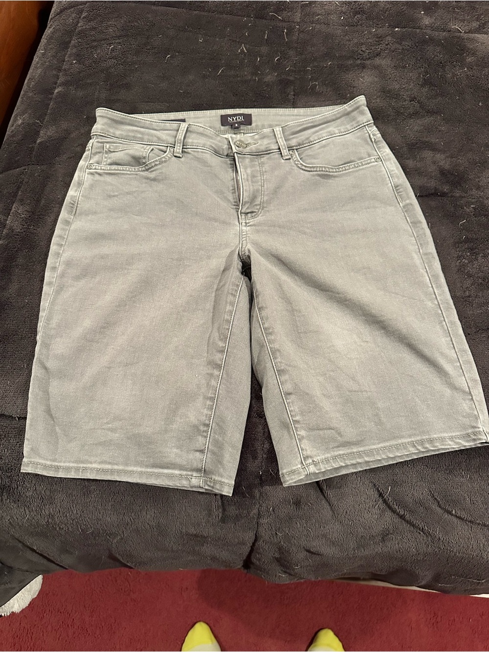 NYDJ Womens Light Gray Bermuda Shorts